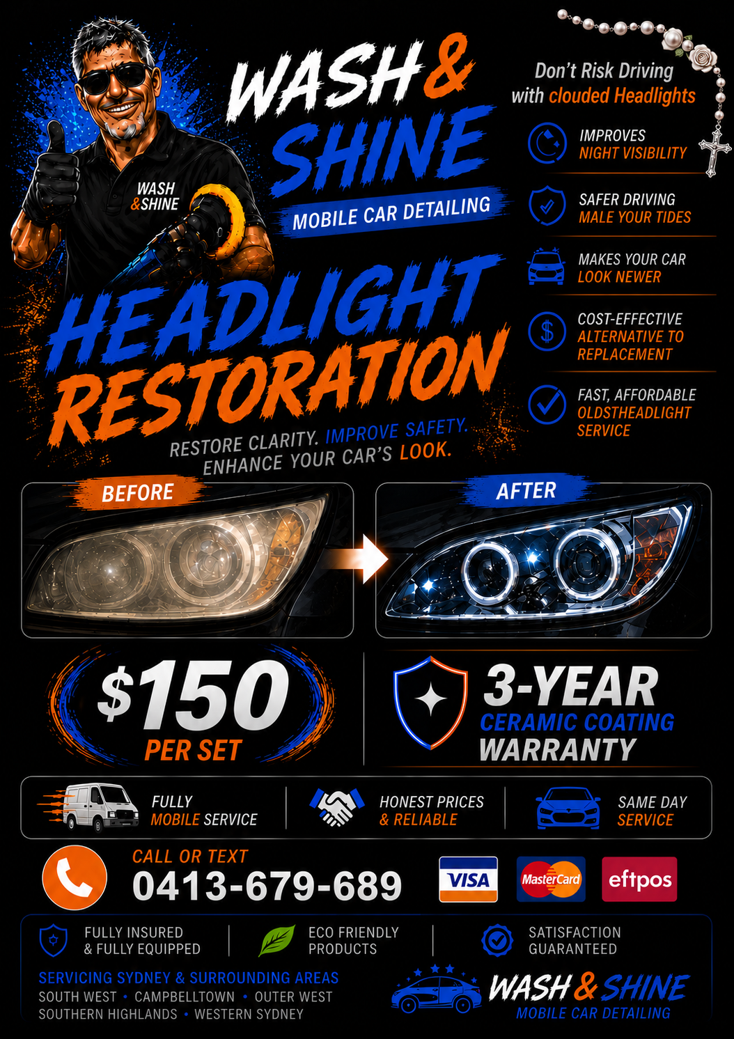 Headlight Restoration — 3-Year Warranty